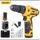 Deli Tool Lithium Electric Drill Lithium Electric Variable Speed Electric Screwdriver Charging Impact Gun Drill Multifunctional Impact Drill