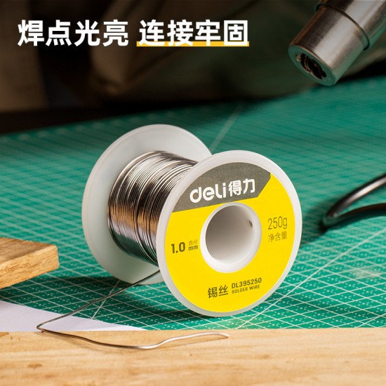 Deli Tool 0.8/1.0mm soldering iron soldering wire, household low melting point lead-free rosin core tin wire/soldering wire
