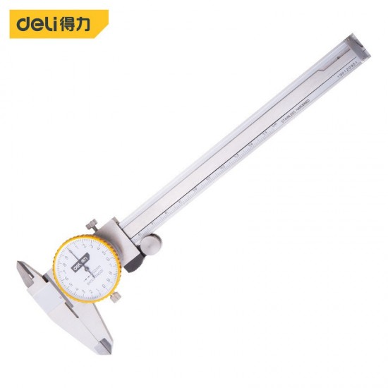 Deli dial gauge caliper 150mm high-precision professional stainless steel measuring caliper tool Deli dial gauge caliper 150mm high-precision professional stainless steel measuring caliper tool