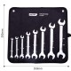 Deli tool open-end wrench set, solid wrench 8 pieces 10 pieces 12 pieces DL0308 DL0310 DL0312