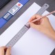 Deli stainless steel ruler, ruler, metal ruler, 15cm20cm30cm graduated ruler, steel ruler, primary school stationery