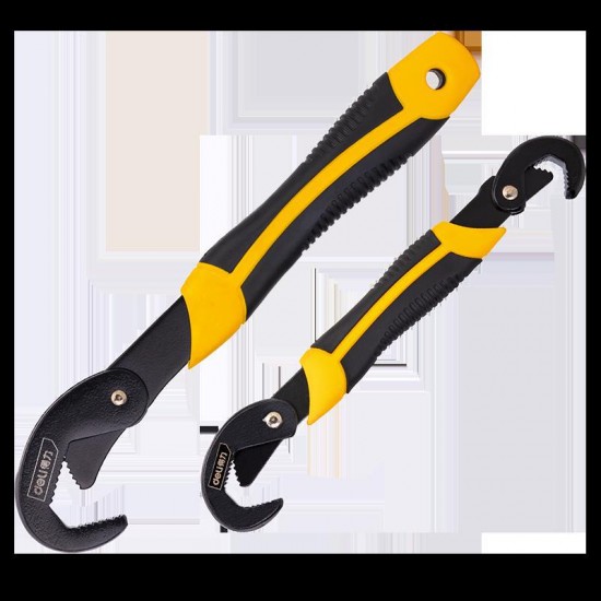 Deli pipe wrench, multifunctional, adjustable wrench, large and small opening bathroom special tool