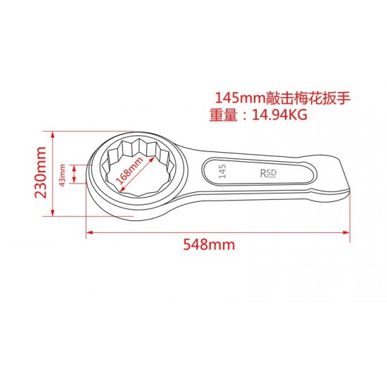 Heavy duty tapping ring wrench, large screw mechanical wrench, excavator maintenance wrench, ring wrench Heavy duty tapping ring wrench, large screw mechanical wrench, excavator maintenance wrench, ring wrench