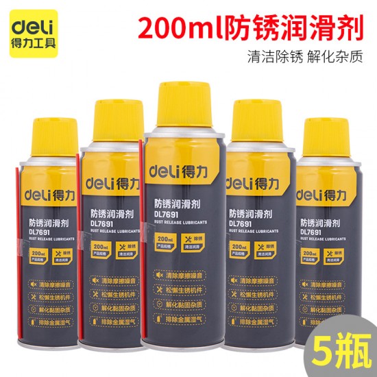 Deli multi-function derusting lubricant bolt loosening agent door lock bicycle chain metal antirust spray spray