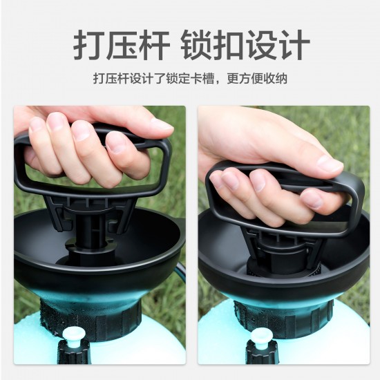 Deli Tool DL581108 Pneumatic Sprinkler Pesticide Sprayer Small Agricultural Sprinkler Copper Rod with Base