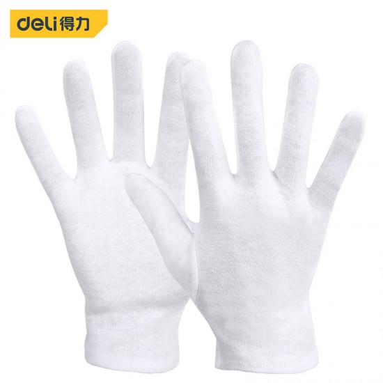 Deli Tool Cotton Yarn Gloves Thickened and Durable Home Decoration Factory Work Labor Protection Gloves DL521001 2
