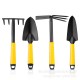 Deli Tools Gardening Shovel, hoe, and rake set of four pieces for household flowers, small soil loosening and weeding set DL580804
