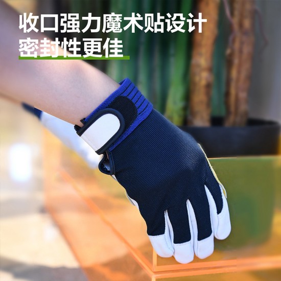 Powerful tools, gardening gloves, anti puncture sheepskin gloves, durable and wear-resistant, multi-functional and portable gloves for garden planting