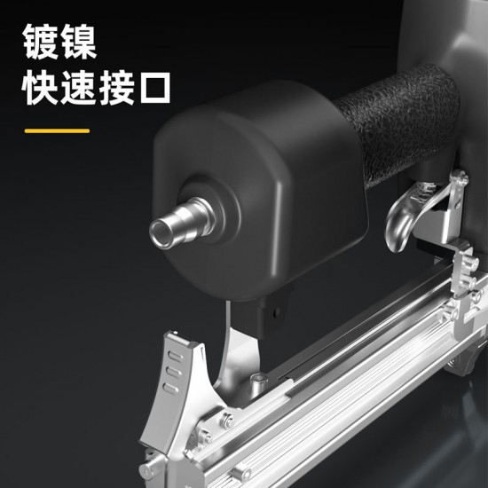 Deli Tool Pneumatic Steel Nail Gun Pneumatic Nail Gun Woodworking Tool Row Nail Gun Multifunctional Portable Tool