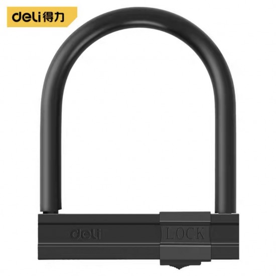 Deli bicycle lock, steel cable chain lock, electric motorcycle anti-theft code key lock, battery car U-shaped car lock