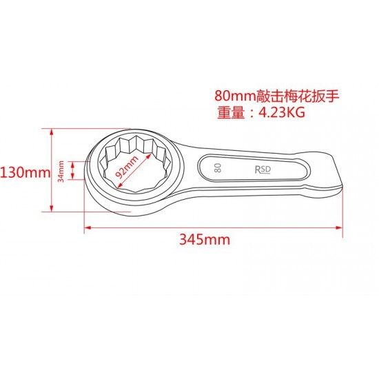 Heavy duty tapping ring wrench, large screw mechanical wrench, excavator maintenance wrench, ring wrench Heavy duty tapping ring wrench, large screw mechanical wrench, excavator maintenance wrench, ring wrench
