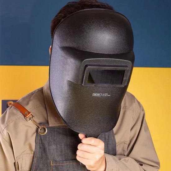 Deli DL23900 handheld welding mask handheld welding cap argon arc welding impact resistant PP material protective cover