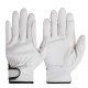 Qiangye labor protection gloves, sheepskin, soft, wear-resistant, breathable, anti slip, and anti stab outdoor work leather gloves factory wholesale