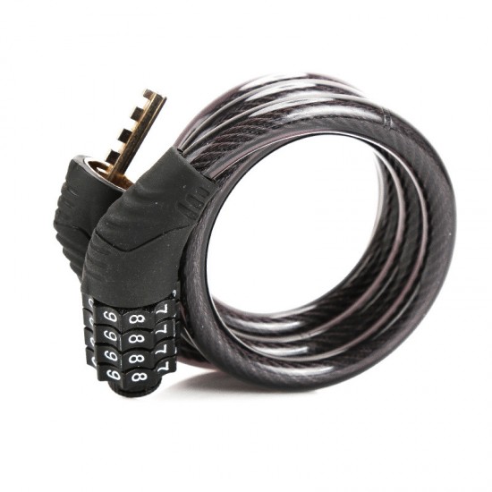 Four digit password lock for mountain bikes, bicycle lock, steel wire chain lock, cycling equipment accessories, smooth traffic in the automotive industry Four digit password lock for mountain bikes, bicycle lock, steel wire chain lock, cycling equipment accessories, smooth traffic in the automotive industry