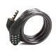 Four digit password lock for mountain bikes, bicycle lock, steel wire chain lock, cycling equipment accessories, smooth traffic in the automotive industry Four digit password lock for mountain bikes, bicycle lock, steel wire chain lock, cycling equipment accessories, smooth traffic in the automotive industry