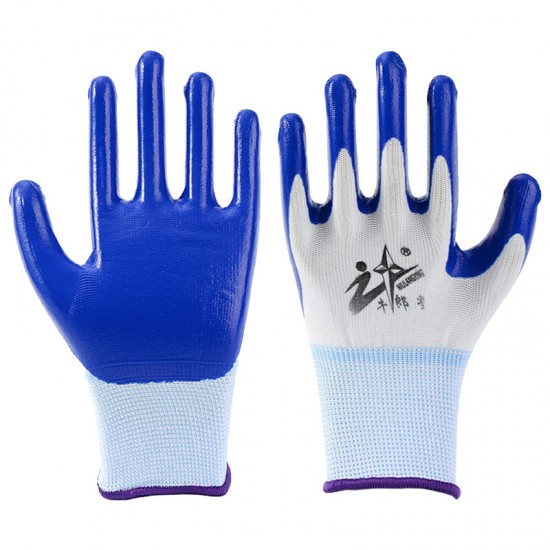 Authentic Niulangxing Labor Protection Gloves Wear resistant Work Nitrile Rubber Skin Anti slip, Oil resistant, Acid and Alkali resistant Work Site Male