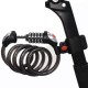 Mountain bike lock, bicycle lock, password lock, anti-theft lock, portable steel cable lock, luminous bicycle equipment accessories, with lights