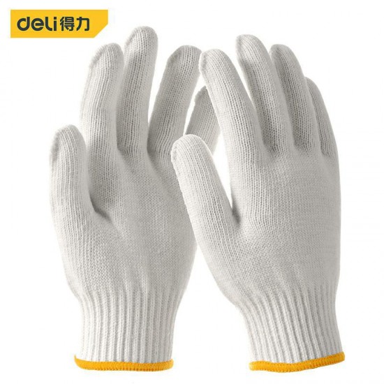 Deli Tool Cotton Yarn Gloves Thickened and Durable Home Decoration Factory Work Labor Protection Gloves DL521001 2