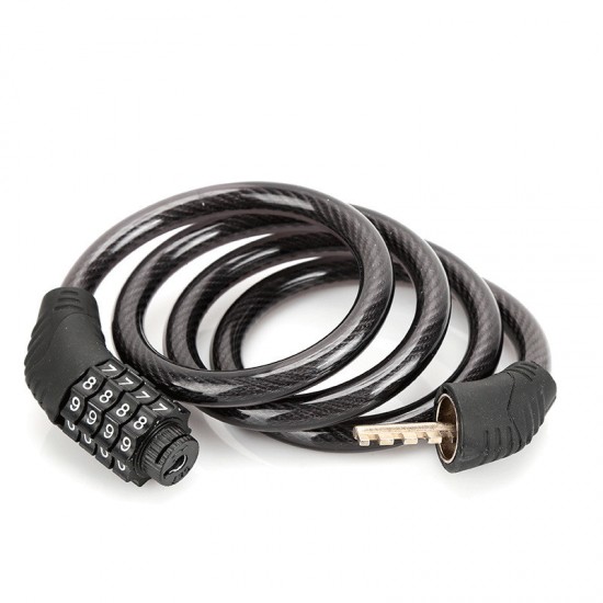 Four digit password lock for mountain bikes, bicycle lock, steel wire chain lock, cycling equipment accessories, smooth traffic in the automotive industry Four digit password lock for mountain bikes, bicycle lock, steel wire chain lock, cycling equipment accessories, smooth traffic in the automotive industry