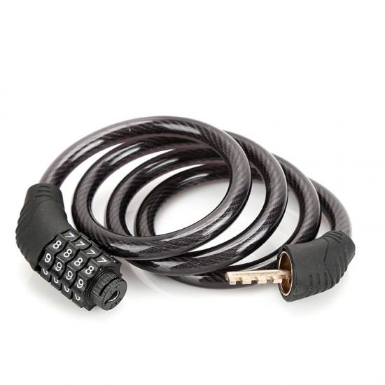 Four digit password lock for mountain bikes, bicycle lock, steel wire chain lock, cycling equipment accessories, smooth traffic in the automotive industry Four digit password lock for mountain bikes, bicycle lock, steel wire chain lock, cycling equipment accessories, smooth traffic in the automotive industry
