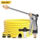 Deli Portable High Pressure Cleaning Water Gun, Copper Gun Head, Car Wash, Watering, Sprinkler Rinse, 8 Water Spray Modes for Outer Walls