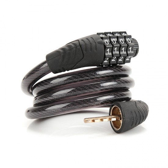 Four digit password lock for mountain bikes, bicycle lock, steel wire chain lock, cycling equipment accessories, smooth traffic in the automotive industry Four digit password lock for mountain bikes, bicycle lock, steel wire chain lock, cycling equipment accessories, smooth traffic in the automotive industry