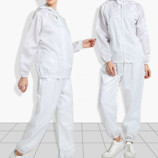 Dustproof suit, hood, split body, dust-free suit, anti-static suit, one piece suit, dustproof spray paint, men's and women's protective clothing, complete set
