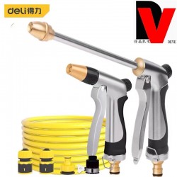 Deli Portable High Pressure Cleaning Water Gun, Copper Gun Head, Car Wash, Watering, Sprinkler Rinse, 8 Water Spray Modes for Outer Walls