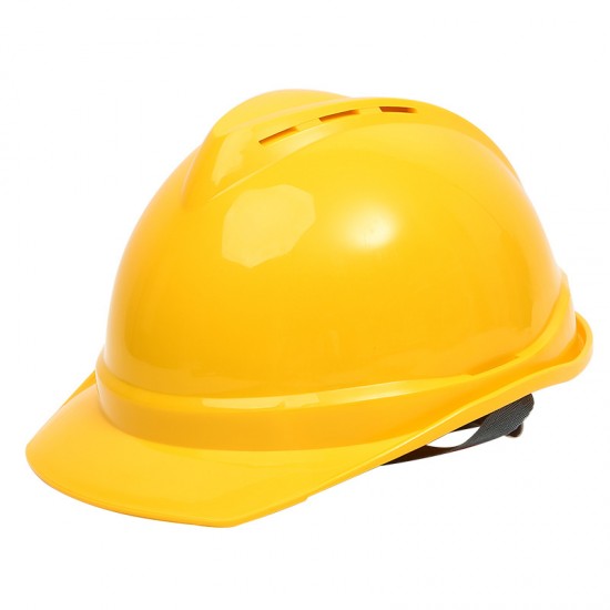 Wholesale of ABS national standard V-shaped breathable safety helmets by manufacturers, construction site protective helmets, anti impact operation protective helmets