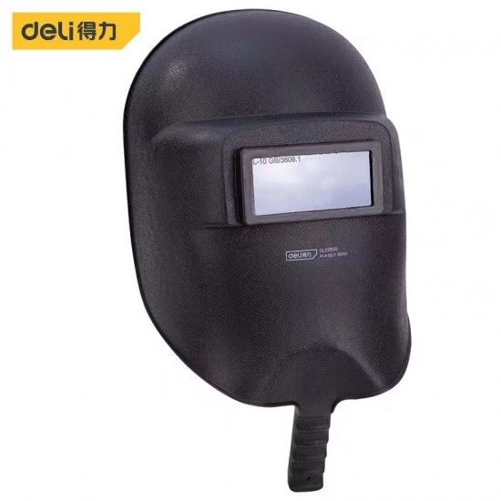 Deli DL23900 handheld welding mask handheld welding cap argon arc welding impact resistant PP material protective cover