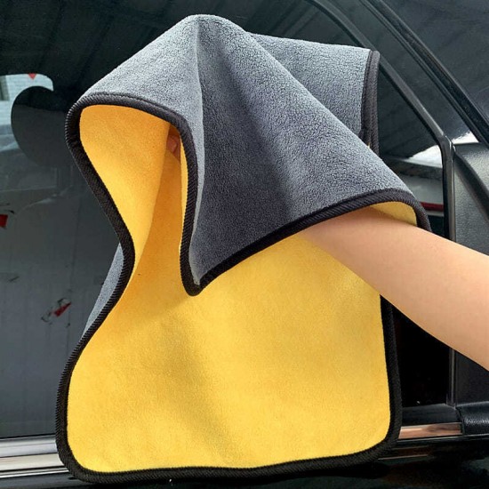 Car wash coral velvet towel, car cleaning cloth, car cleaning glass, water absorption, thickening, and non flocculent large cloth Car wash coral velvet towel, car cleaning cloth, car cleaning glass, water absorption, thickening, and non flocculent large cloth