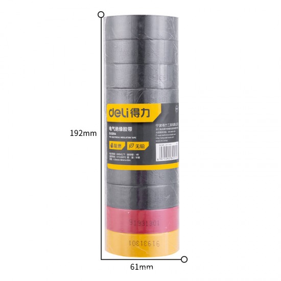 Deli Tool Insulation Tape (Mixed Color) Electrical Tape Electrical Insulation Tape DL5264