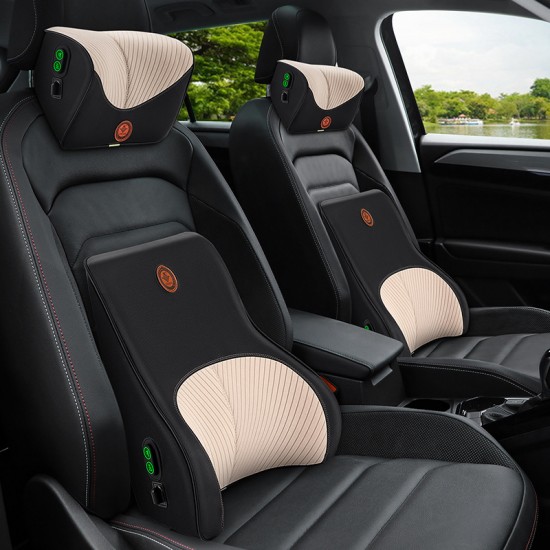 Car headrest, electric massage, lumbar cushion, car seat backrest cushion, lumbar memory cotton cushion, lumbar pillow, waist protection Car headrest, electric massage, lumbar cushion, car seat backrest cushion, lumbar memory cotton cushion, lumbar pillow, waist protection