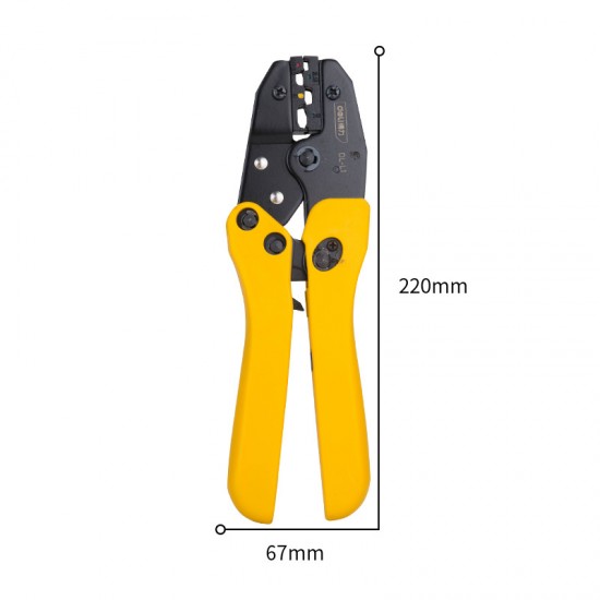 Deli Tool Cold Pressing Pliers Electrician Insulation Terminal Wiring Pliers Quick Ratchet Wire Pressing Pliers Multifunctional Wiring Pliers
