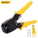 Deli Network Pliers Three Purpose Multifunctional Crystal Terminal Stripping and Crimping Pliers DL2468 Thread Cutting Network Pliers