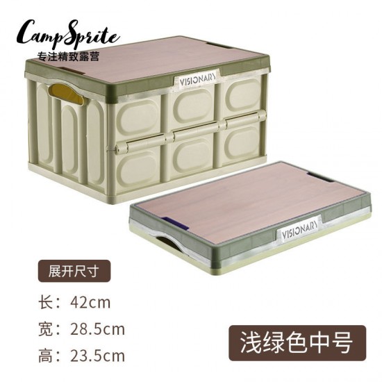 Exquisite Camping Box Outdoor Folding Storage Box Side Door Thickened Large Car Storage Box Portable Folding Box