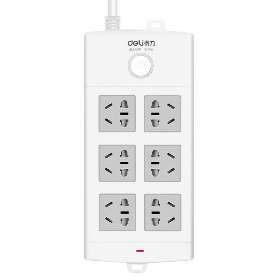 Deli 18207 anti electric shock cable tray safety socket, 10 meter cable plug board, wiring board, and power supply Deli 18207 anti electric shock cable tray safety socket, 10 meter cable plug board, wiring board, and power supply
