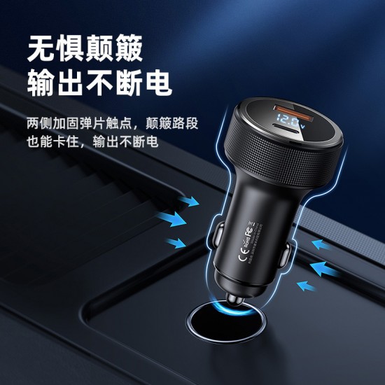 REMAX Cross border Hot Selling Foreign Trade Car Phone Charger 24V Intelligent Dual Port Quick qc3.0 Factory Wholesale REMAX Cross border Hot Selling Foreign Trade Car Phone Charger 24V Intelligent Dual Port Quick qc3.0 Factory Wholesale