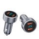 Intelligent Digital Display Car Super Fast Charger Apple Phone One to Two USB Cigarette Lighter with Metal Charging Head Intelligent Digital Display Car Super Fast Charger Apple Phone One to Two USB Cigarette Lighter with Metal Charging Head