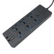 6-position plug with cable Amazon 230V British standard socket with switch, multi hole plug board, USB plug for household wholesale
