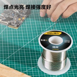 Deli Tool 0.8/1.0mm soldering iron soldering wire, household low melting point lead-free rosin core tin wire/soldering wire