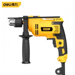 Deli electric hand drill, electric to household electric screwdriver tool, pistol drill, small impact hammer drill, dual use