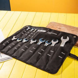 Deli tool open-end wrench set, solid wrench 8 pieces 10 pieces 12 pieces DL0308 DL0310 DL0312