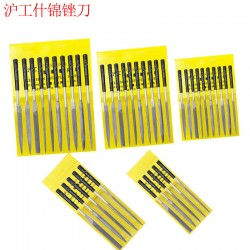 Shanghai Gongjin Filing, Woodworking Polishing, Small Filing Knife, Steel Filing, Plastic Handle Filing Set, Flat and Round Manufacturer Wholesale