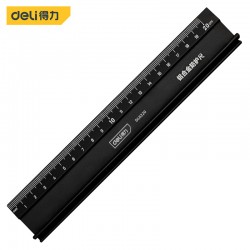 Deli aluminum alloy protective ruler, ruler, scale ruler, metric scale drawing, steel ruler 20cm/30cm/45cm