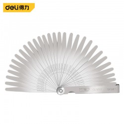 Deli 32 piece feeler gauge 0.02-1mm stainless steel gap gauge thickness gauge single piece thickness gauge