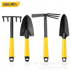 Deli Tools Gardening Shovel, hoe, and rake set of four pieces for household flowers, small soil loosening and weeding set DL580804
