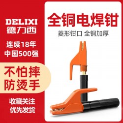 Delixi Electric Welding Pliers Welding Handle Pliers Machine Line Industrial Grade 800a All Copper Small Clamp Black Diamond Elephant