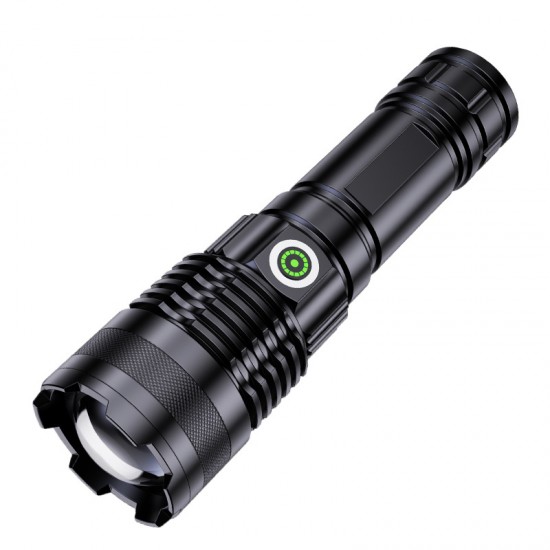 Cross border white laser strong light flashlight USB charging outdoor emergency flood control searchlight P50 remote lighting agency