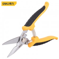 Deli Tool Electrician's Scissor Industrial Grade Labor saving Iron Sheet Scissor Household Wire Slot Scissor Multifunctional Stainless Steel Scissor